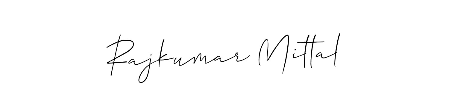 Use a signature maker to create a handwritten signature online. With this signature software, you can design (Allison_Script) your own signature for name Rajkumar Mittal. Rajkumar Mittal signature style 2 images and pictures png