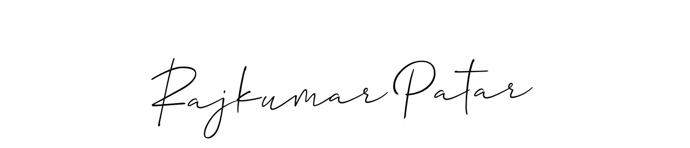 How to make Rajkumar Patar name signature. Use Allison_Script style for creating short signs online. This is the latest handwritten sign. Rajkumar Patar signature style 2 images and pictures png