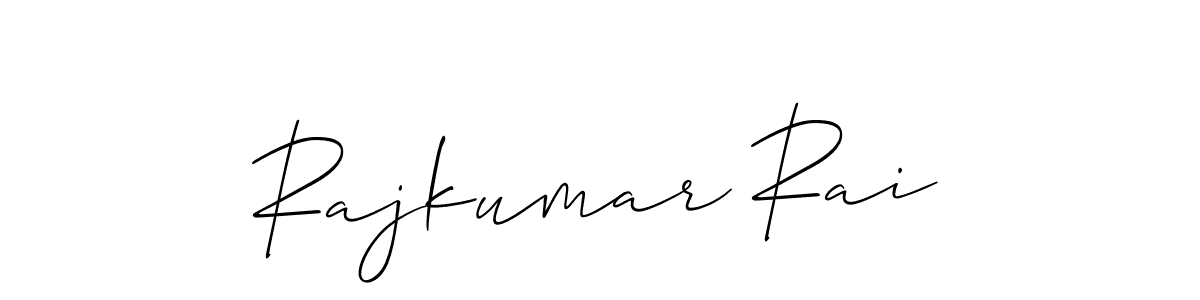 How to make Rajkumar Rai name signature. Use Allison_Script style for creating short signs online. This is the latest handwritten sign. Rajkumar Rai signature style 2 images and pictures png