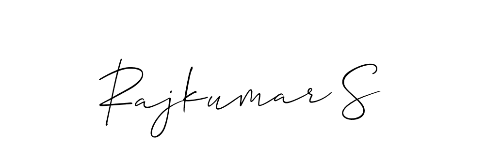 Create a beautiful signature design for name Rajkumar S. With this signature (Allison_Script) fonts, you can make a handwritten signature for free. Rajkumar S signature style 2 images and pictures png