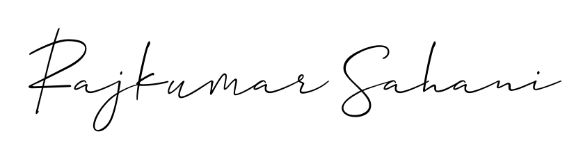The Allison_Script font transforms the name Rajkumar Sahani into an executive sign with sharp precision and distinguished character. Rajkumar Sahani signature style 2 images and pictures png
