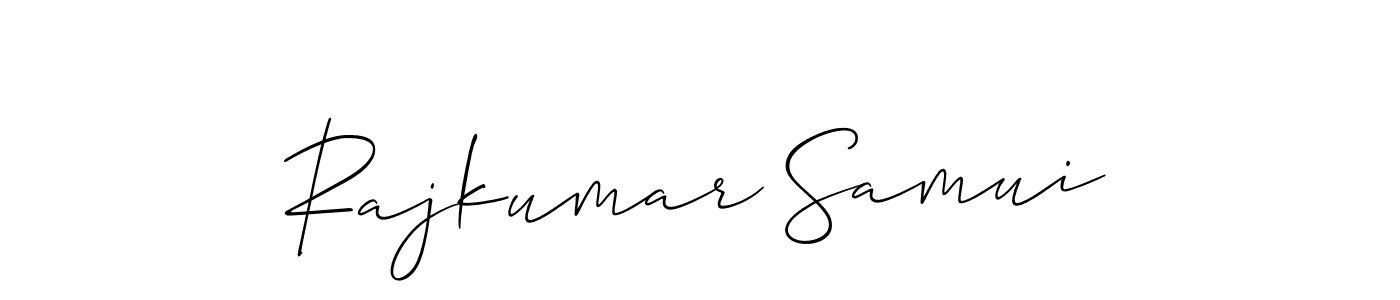 How to make Rajkumar Samui name signature. Use Allison_Script style for creating short signs online. This is the latest handwritten sign. Rajkumar Samui signature style 2 images and pictures png