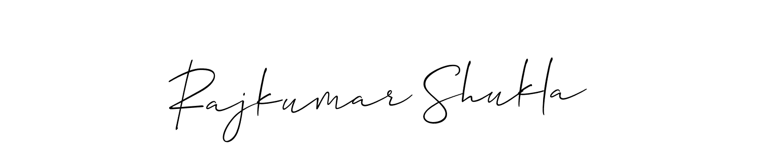 if you are searching for the best signature style for your name Rajkumar Shukla. so please give up your signature search. here we have designed multiple signature styles  using Allison_Script. Rajkumar Shukla signature style 2 images and pictures png