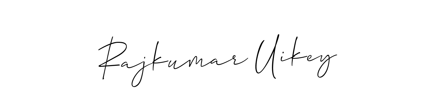 Use a signature maker to create a handwritten signature online. With this signature software, you can design (Allison_Script) your own signature for name Rajkumar Uikey. Rajkumar Uikey signature style 2 images and pictures png