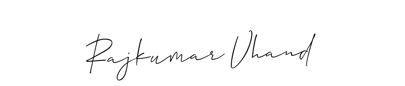This is the best signature style for the Rajkumar Vhand name. Also you like these signature font (Allison_Script). Mix name signature. Rajkumar Vhand signature style 2 images and pictures png