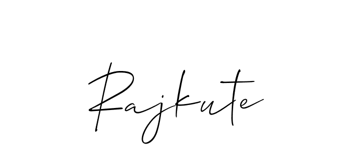 Allison_Script is a professional signature style that is perfect for those who want to add a touch of class to their signature. It is also a great choice for those who want to make their signature more unique. Get Rajkute name to fancy signature for free. Rajkute signature style 2 images and pictures png