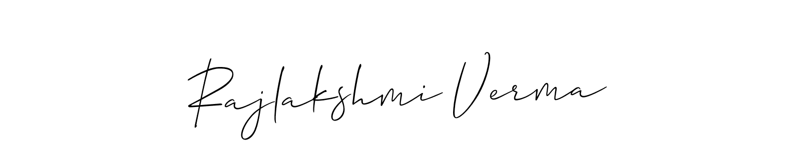 Rajlakshmi Verma stylish signature style. Best Handwritten Sign (Allison_Script) for my name. Handwritten Signature Collection Ideas for my name Rajlakshmi Verma. Rajlakshmi Verma signature style 2 images and pictures png