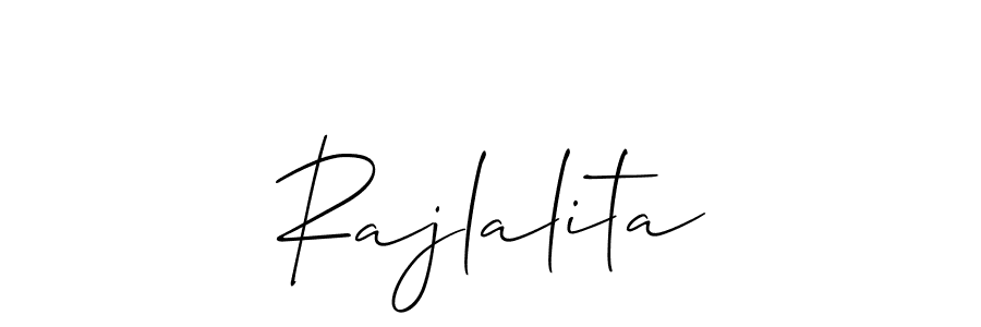 The best way (Allison_Script) to make a short signature is to pick only two or three words in your name. The name Rajlalita include a total of six letters. For converting this name. Rajlalita signature style 2 images and pictures png