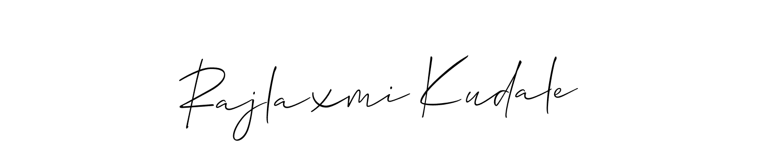 Use a signature maker to create a handwritten signature online. With this signature software, you can design (Allison_Script) your own signature for name Rajlaxmi Kudale. Rajlaxmi Kudale signature style 2 images and pictures png