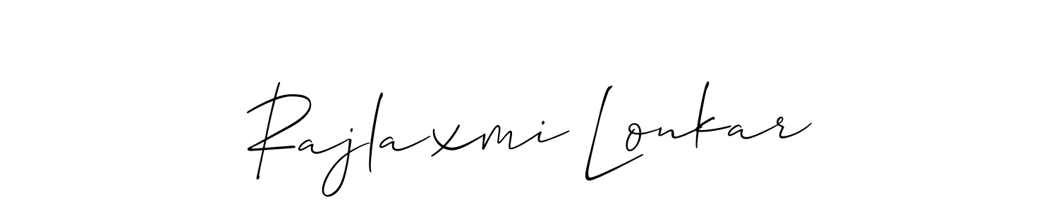 Rajlaxmi Lonkar stylish signature style. Best Handwritten Sign (Allison_Script) for my name. Handwritten Signature Collection Ideas for my name Rajlaxmi Lonkar. Rajlaxmi Lonkar signature style 2 images and pictures png