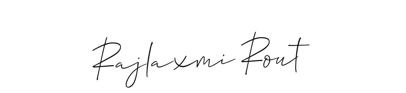 You should practise on your own different ways (Allison_Script) to write your name (Rajlaxmi Rout) in signature. don't let someone else do it for you. Rajlaxmi Rout signature style 2 images and pictures png