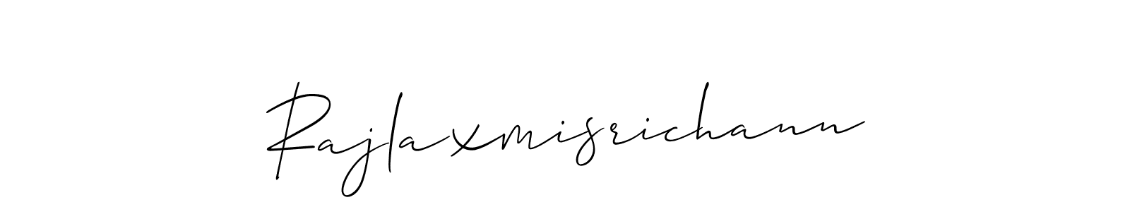 Use a signature maker to create a handwritten signature online. With this signature software, you can design (Allison_Script) your own signature for name Rajlaxmisrichann. Rajlaxmisrichann signature style 2 images and pictures png