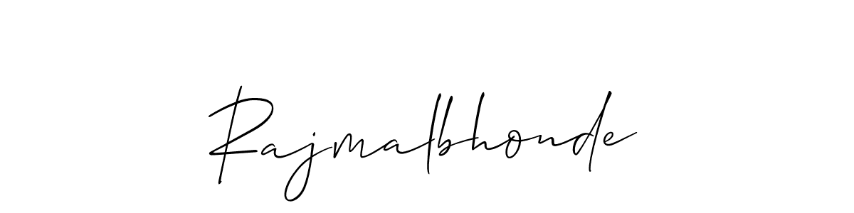 Allison_Script is a professional signature style that is perfect for those who want to add a touch of class to their signature. It is also a great choice for those who want to make their signature more unique. Get Rajmalbhonde name to fancy signature for free. Rajmalbhonde signature style 2 images and pictures png