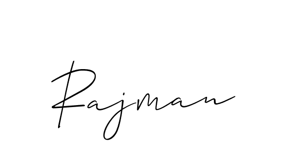 How to make Rajman signature? Allison_Script is a professional autograph style. Create handwritten signature for Rajman name. Rajman signature style 2 images and pictures png