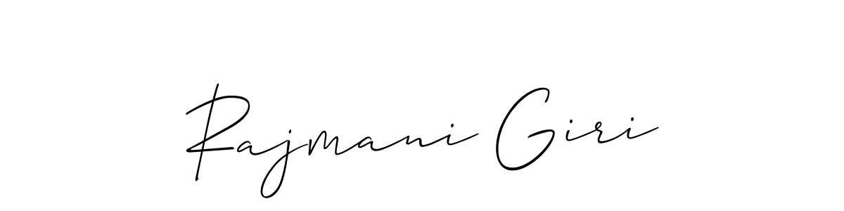 How to make Rajmani Giri name signature. Use Allison_Script style for creating short signs online. This is the latest handwritten sign. Rajmani Giri signature style 2 images and pictures png