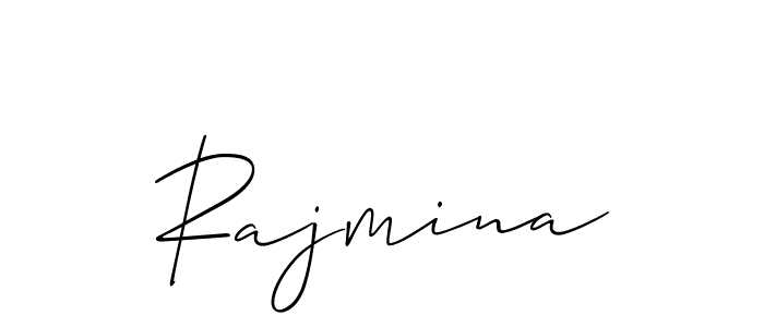 Design your own signature with our free online signature maker. With this signature software, you can create a handwritten (Allison_Script) signature for name Rajmina. Rajmina signature style 2 images and pictures png