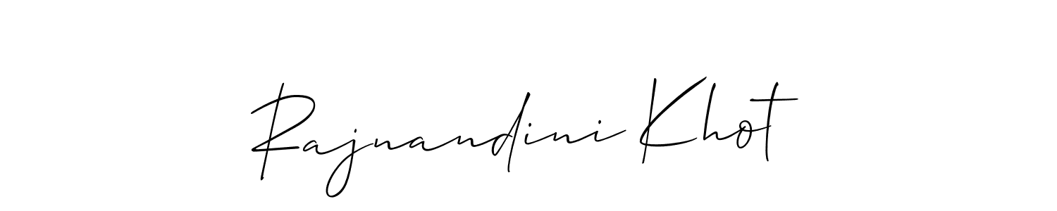 Use a signature maker to create a handwritten signature online. With this signature software, you can design (Allison_Script) your own signature for name Rajnandini Khot. Rajnandini Khot signature style 2 images and pictures png