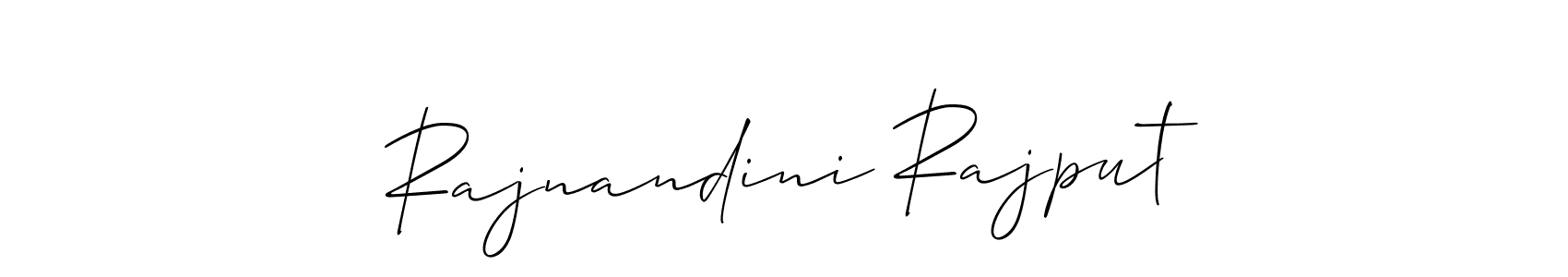 Also You can easily find your signature by using the search form. We will create Rajnandini Rajput name handwritten signature images for you free of cost using Allison_Script sign style. Rajnandini Rajput signature style 2 images and pictures png