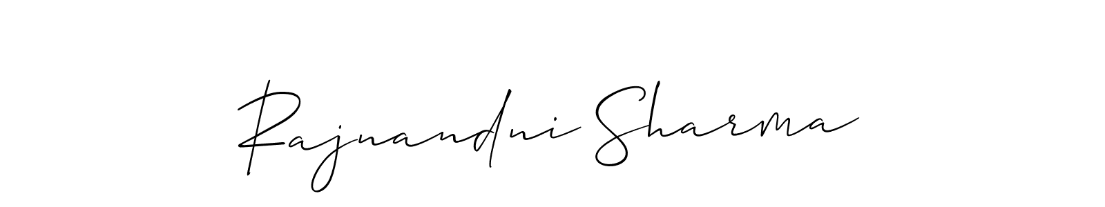 How to Draw Rajnandni Sharma signature style? Allison_Script is a latest design signature styles for name Rajnandni Sharma. Rajnandni Sharma signature style 2 images and pictures png