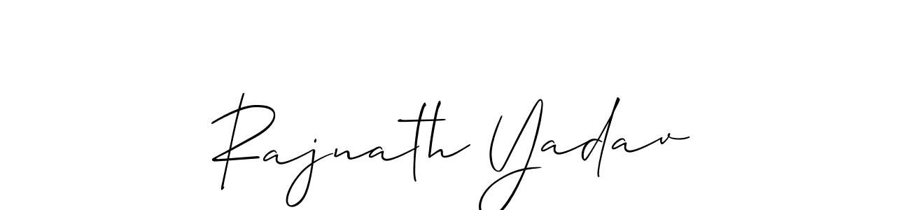 Design your own signature with our free online signature maker. With this signature software, you can create a handwritten (Allison_Script) signature for name Rajnath Yadav. Rajnath Yadav signature style 2 images and pictures png