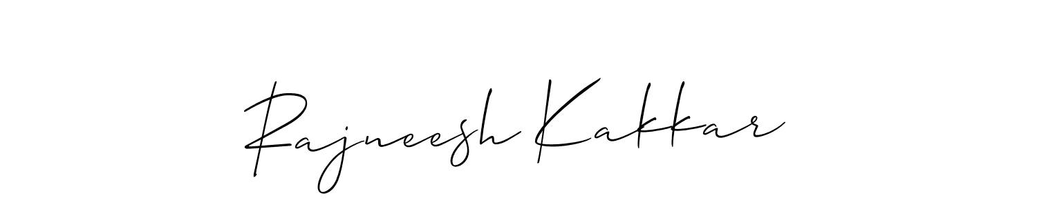 This is the best signature style for the Rajneesh Kakkar name. Also you like these signature font (Allison_Script). Mix name signature. Rajneesh Kakkar signature style 2 images and pictures png