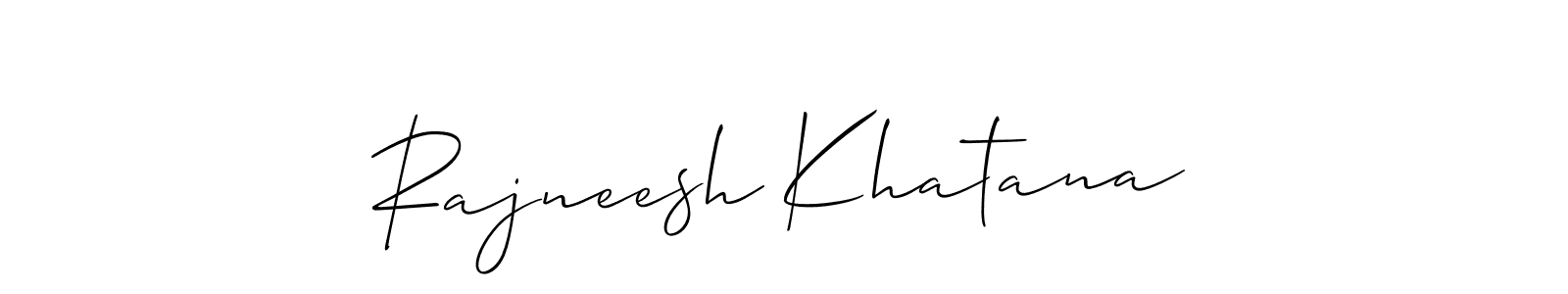 How to Draw Rajneesh Khatana signature style? Allison_Script is a latest design signature styles for name Rajneesh Khatana. Rajneesh Khatana signature style 2 images and pictures png