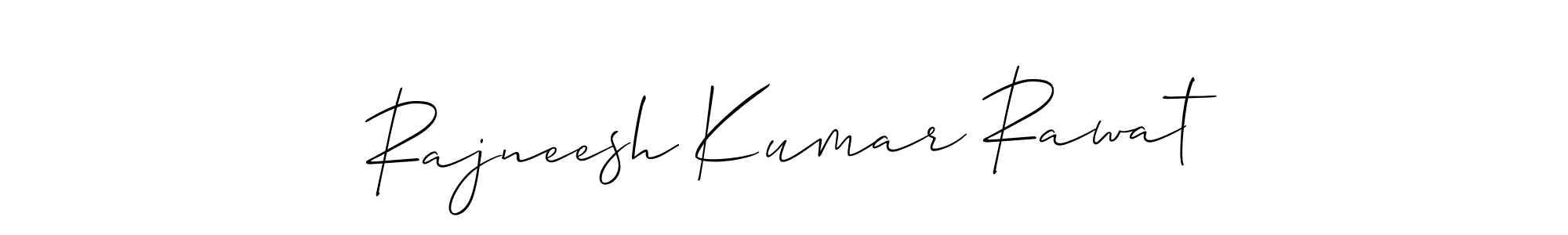 Make a beautiful signature design for name Rajneesh Kumar Rawat. With this signature (Allison_Script) style, you can create a handwritten signature for free. Rajneesh Kumar Rawat signature style 2 images and pictures png