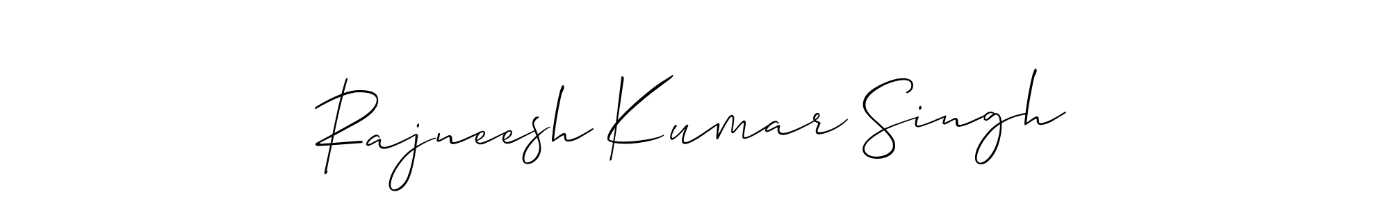 You should practise on your own different ways (Allison_Script) to write your name (Rajneesh Kumar Singh) in signature. don't let someone else do it for you. Rajneesh Kumar Singh signature style 2 images and pictures png