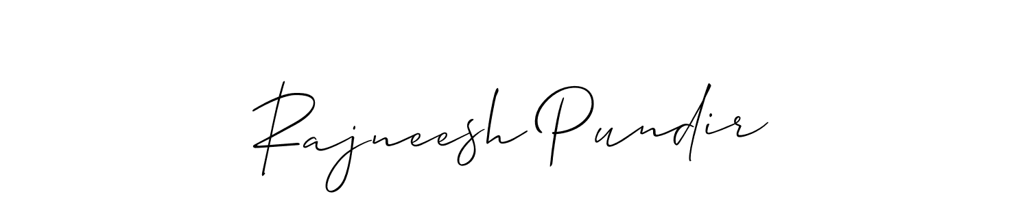 Create a beautiful signature design for name Rajneesh Pundir. With this signature (Allison_Script) fonts, you can make a handwritten signature for free. Rajneesh Pundir signature style 2 images and pictures png