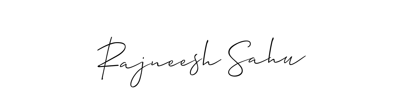Make a short Rajneesh Sahu signature style. Manage your documents anywhere anytime using Allison_Script. Create and add eSignatures, submit forms, share and send files easily. Rajneesh Sahu signature style 2 images and pictures png