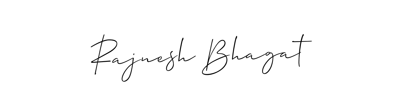 Use a signature maker to create a handwritten signature online. With this signature software, you can design (Allison_Script) your own signature for name Rajnesh Bhagat. Rajnesh Bhagat signature style 2 images and pictures png