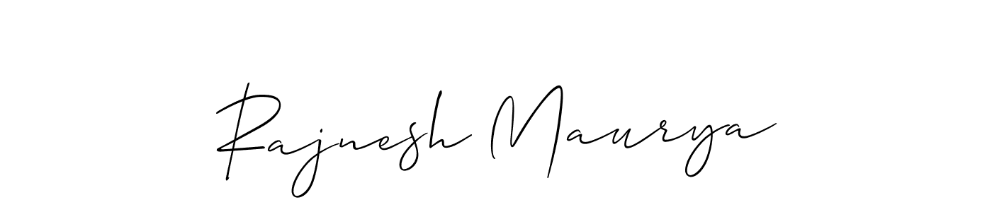 Also we have Rajnesh Maurya name is the best signature style. Create professional handwritten signature collection using Allison_Script autograph style. Rajnesh Maurya signature style 2 images and pictures png