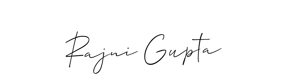 Use a signature maker to create a handwritten signature online. With this signature software, you can design (Allison_Script) your own signature for name Rajni Gupta. Rajni Gupta signature style 2 images and pictures png