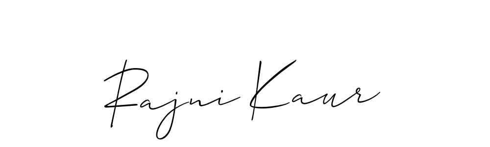 Make a beautiful signature design for name Rajni Kaur. With this signature (Allison_Script) style, you can create a handwritten signature for free. Rajni Kaur signature style 2 images and pictures png