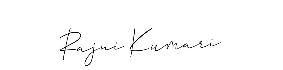 Also we have Rajni Kumari name is the best signature style. Create professional handwritten signature collection using Allison_Script autograph style. Rajni Kumari signature style 2 images and pictures png