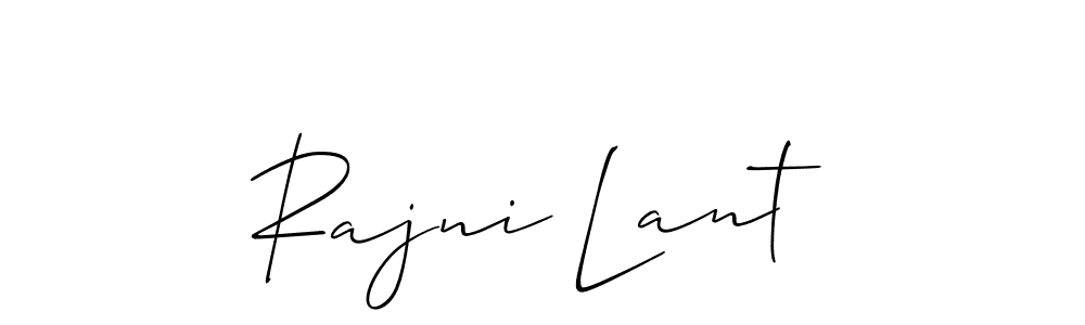 Allison_Script is a professional signature style that is perfect for those who want to add a touch of class to their signature. It is also a great choice for those who want to make their signature more unique. Get Rajni Lant name to fancy signature for free. Rajni Lant signature style 2 images and pictures png