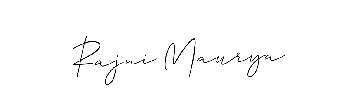 How to make Rajni Maurya signature? Allison_Script is a professional autograph style. Create handwritten signature for Rajni Maurya name. Rajni Maurya signature style 2 images and pictures png