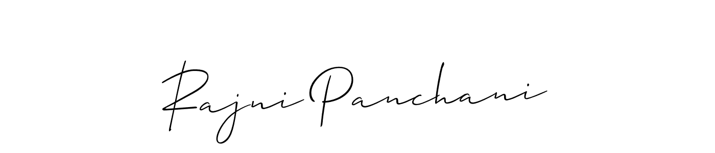 How to make Rajni Panchani signature? Allison_Script is a professional autograph style. Create handwritten signature for Rajni Panchani name. Rajni Panchani signature style 2 images and pictures png