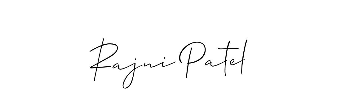 You should practise on your own different ways (Allison_Script) to write your name (Rajni Patel) in signature. don't let someone else do it for you. Rajni Patel signature style 2 images and pictures png