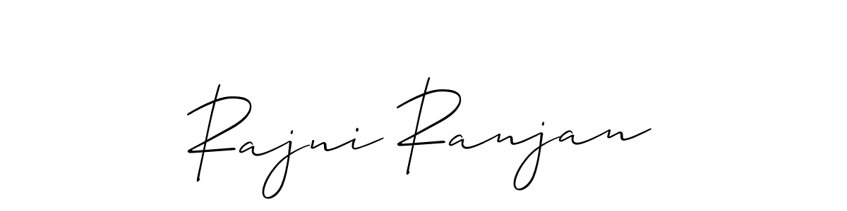 Make a beautiful signature design for name Rajni Ranjan. With this signature (Allison_Script) style, you can create a handwritten signature for free. Rajni Ranjan signature style 2 images and pictures png