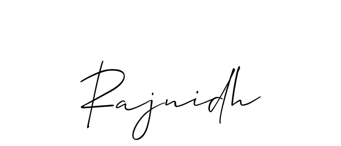 if you are searching for the best signature style for your name Rajnidh. so please give up your signature search. here we have designed multiple signature styles  using Allison_Script. Rajnidh signature style 2 images and pictures png