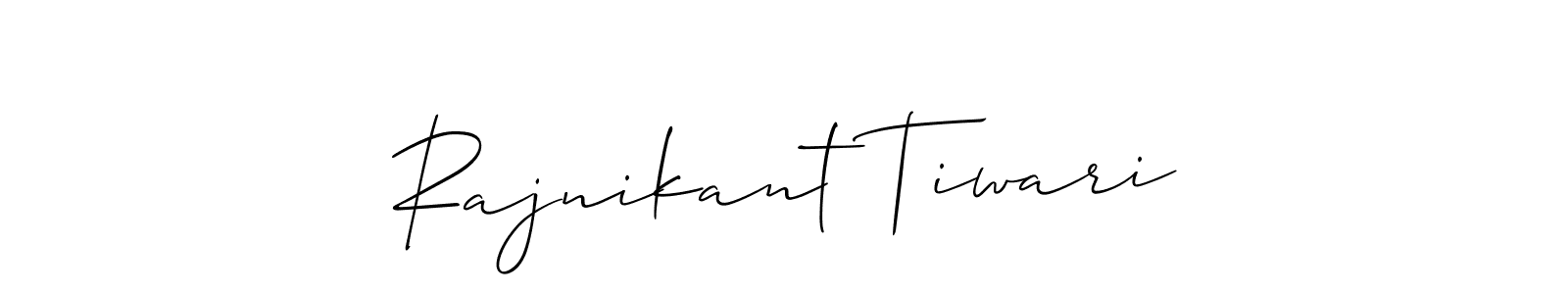 Create a beautiful signature design for name Rajnikant Tiwari. With this signature (Allison_Script) fonts, you can make a handwritten signature for free. Rajnikant Tiwari signature style 2 images and pictures png