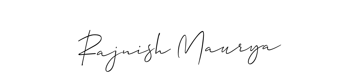Also You can easily find your signature by using the search form. We will create Rajnish Maurya name handwritten signature images for you free of cost using Allison_Script sign style. Rajnish Maurya signature style 2 images and pictures png