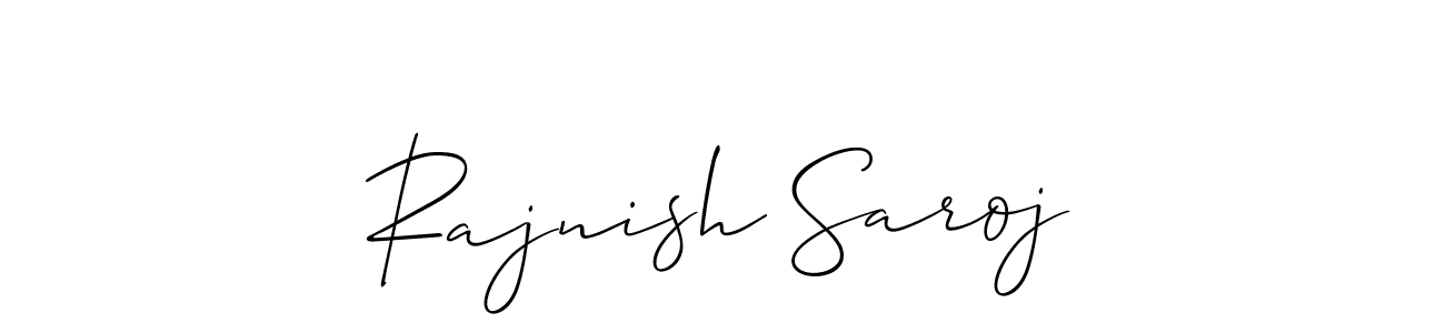 Check out images of Autograph of Rajnish Saroj name. Actor Rajnish Saroj Signature Style. Allison_Script is a professional sign style online. Rajnish Saroj signature style 2 images and pictures png