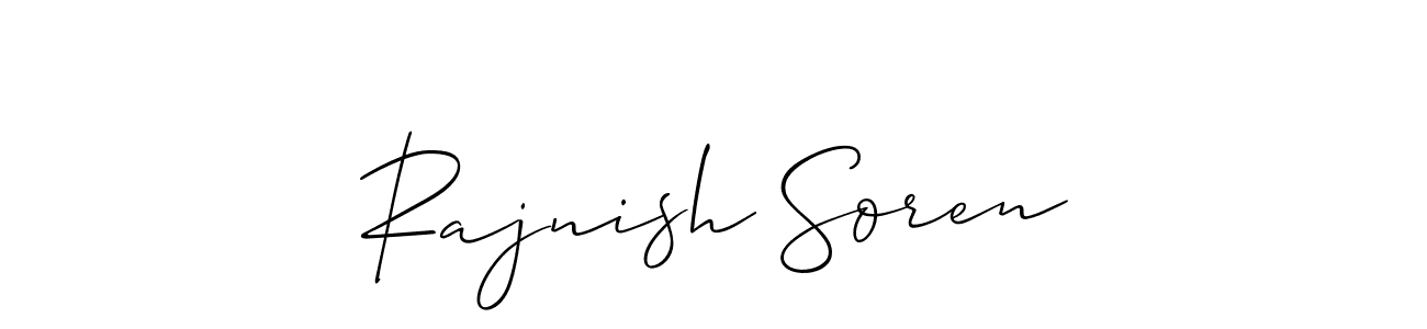 You can use this online signature creator to create a handwritten signature for the name Rajnish Soren. This is the best online autograph maker. Rajnish Soren signature style 2 images and pictures png