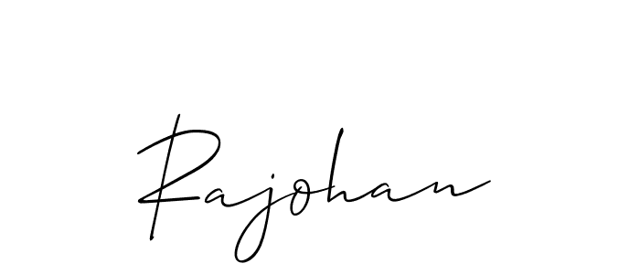 Make a beautiful signature design for name Rajohan. With this signature (Allison_Script) style, you can create a handwritten signature for free. Rajohan signature style 2 images and pictures png