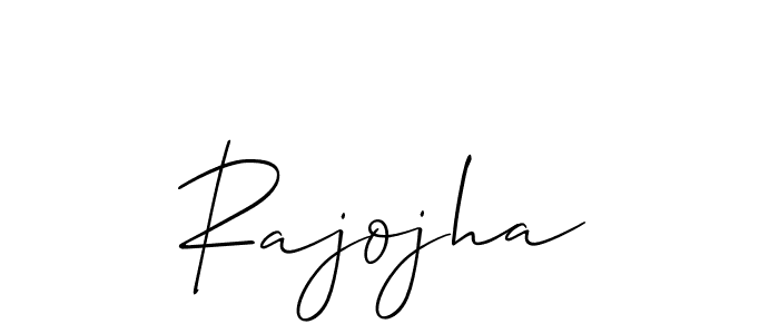 Create a beautiful signature design for name Rajojha. With this signature (Allison_Script) fonts, you can make a handwritten signature for free. Rajojha signature style 2 images and pictures png