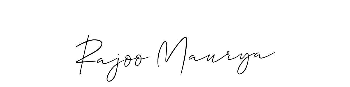 How to make Rajoo Maurya signature? Allison_Script is a professional autograph style. Create handwritten signature for Rajoo Maurya name. Rajoo Maurya signature style 2 images and pictures png