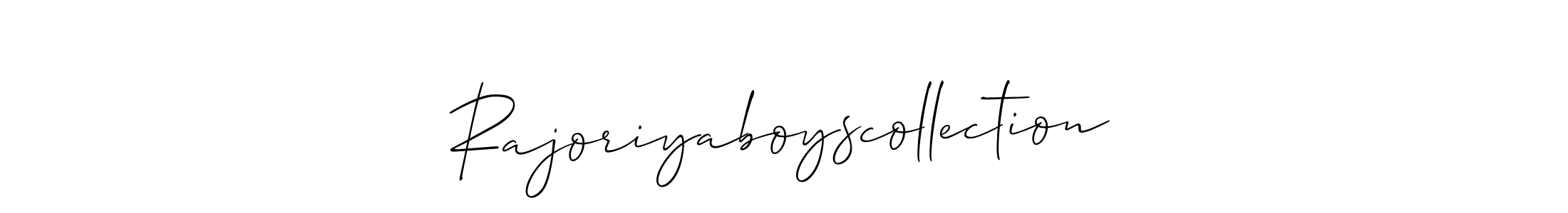 You should practise on your own different ways (Allison_Script) to write your name (Rajoriyaboyscollection) in signature. don't let someone else do it for you. Rajoriyaboyscollection signature style 2 images and pictures png