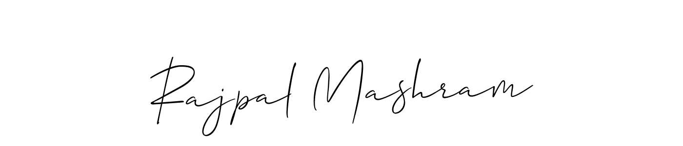 Create a beautiful signature design for name Rajpal Mashram. With this signature (Allison_Script) fonts, you can make a handwritten signature for free. Rajpal Mashram signature style 2 images and pictures png